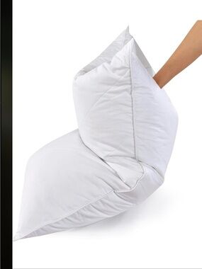Three Geese White Goose Feather & Cotton Pillows King (Pack of 2),